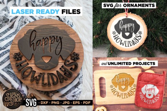 Download Happy Howlidays | Christmas SVG Sign - Svg sign Collection