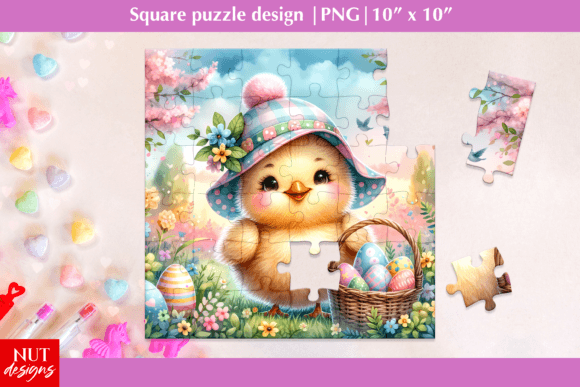 Download Kids Puzzle Easter Chick Illustration - Kids puzzle Collection
