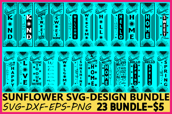 Download Sunflower Sign SVG Design Bundle - Sunflower sign Collection