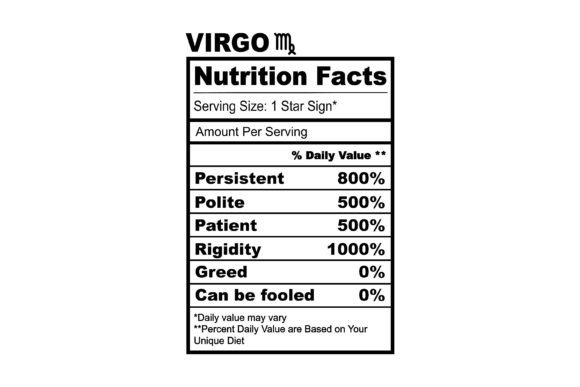 Download Virgo Zodiac Nutrition Facts SVG Sign - Svg sign Collection