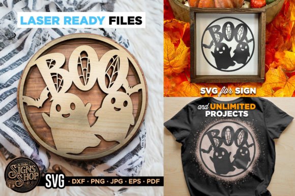 Download Boo Ghosts | Halloween SVG Sign - Svg sign Collection